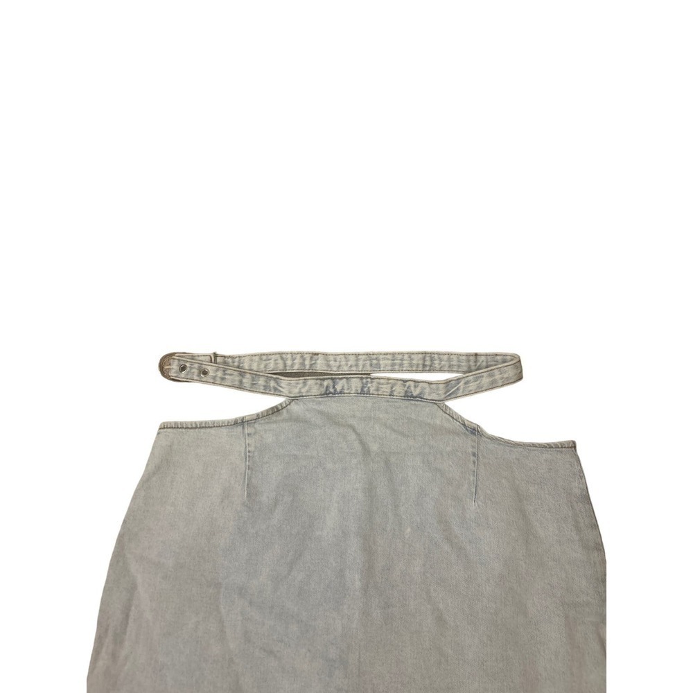 WeWoreWhat NWT Light Wash Cut Out Mini Denim Mini Skirt Size Large - Picture 5 of 11